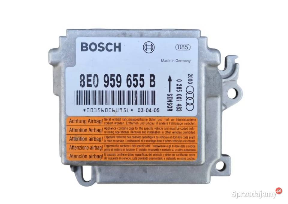MODUŁ PODUSZEK AIRBAG AUDI A4 B6 8E0959655 świętokrzyskie Działoszyce