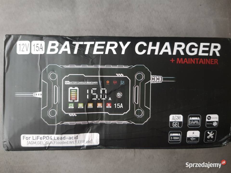 Prostownik do ładowania akumulatorów 15A Prostowniki i kable rozruchowe łódzkie Bełchatów