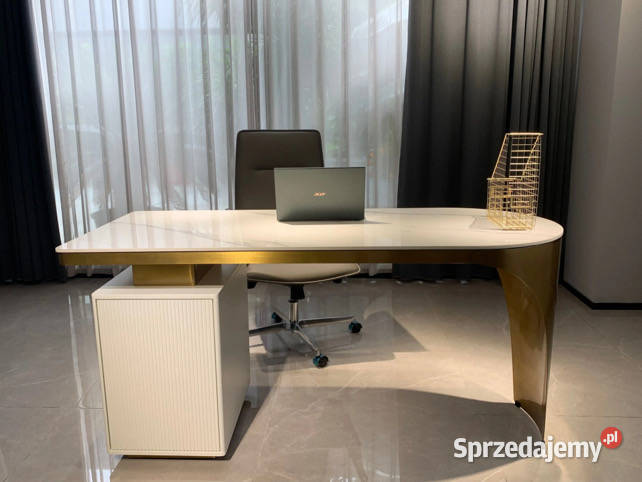 Biurko Matrix Premium kaszmirowo złote biurko małopolskie