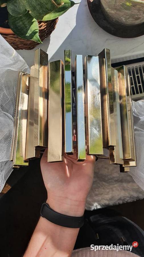 Lampa kryształowa złota klinkiet kryształ śląskie Częstochowa