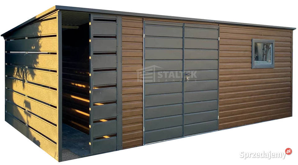 Schowek domek ogrodowy 6x3 wiata 1m brama okno Kielce
