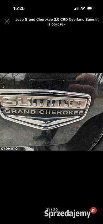 Jeep Grand Cherokee WK2 lift SUMMIT polski salon Warszawa
