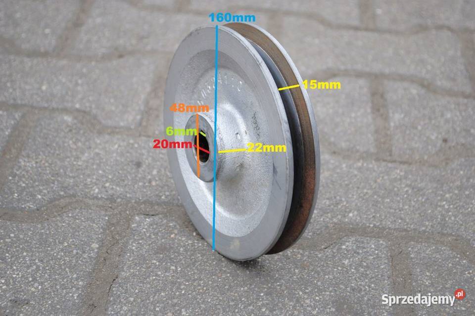 Koło pasowe o średnicy 160mm pasek 17mm lubuskie Kargowa
