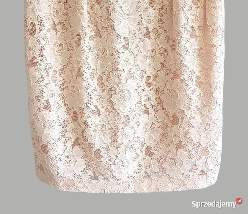 Damska sukienka koronkowa pudrowy róż na małopolskie Chrzanów sprzedam