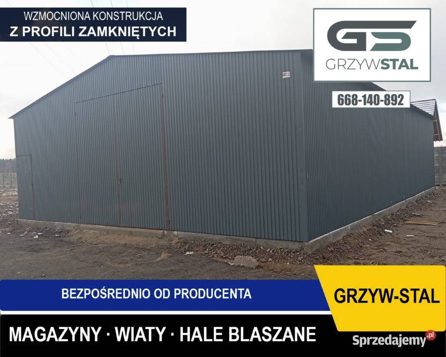 B41 Garaż Blaszany HALA MAGAZYNOWA Magazyn Wiata blacha Gorlice sprzedam
