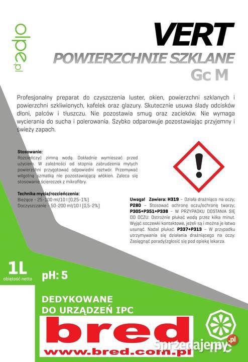 VERT koncentrat do mycia powierzchni szklanych
