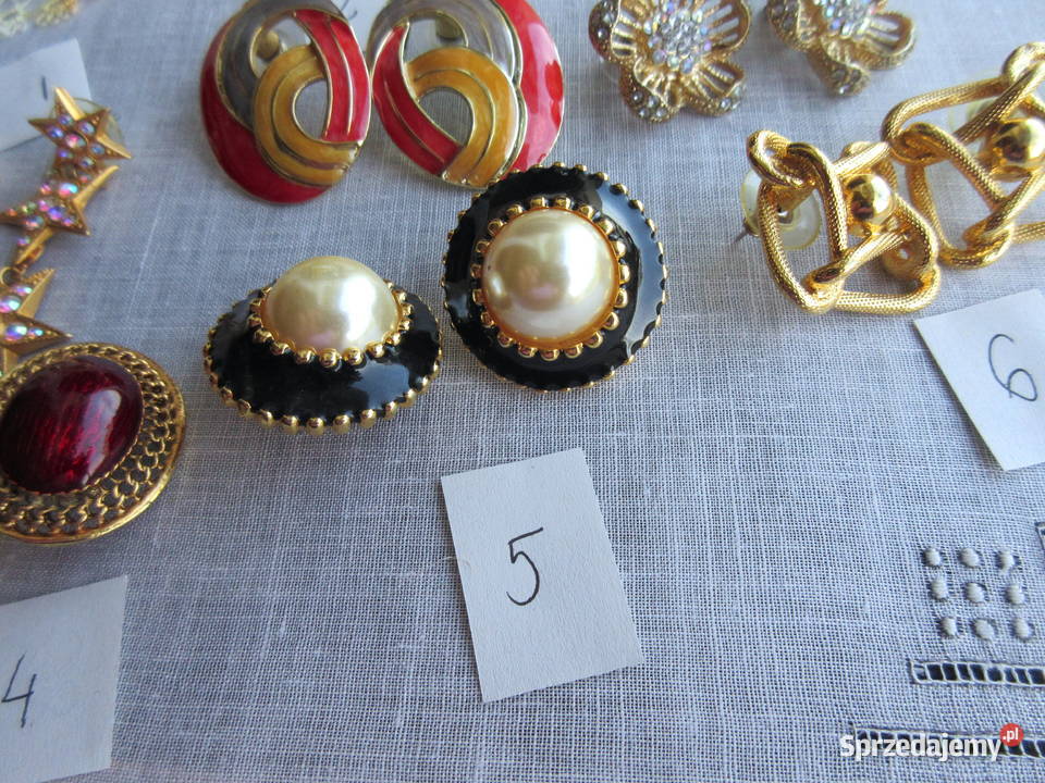 stara biżuteria klipsy lata 80 Straszydle