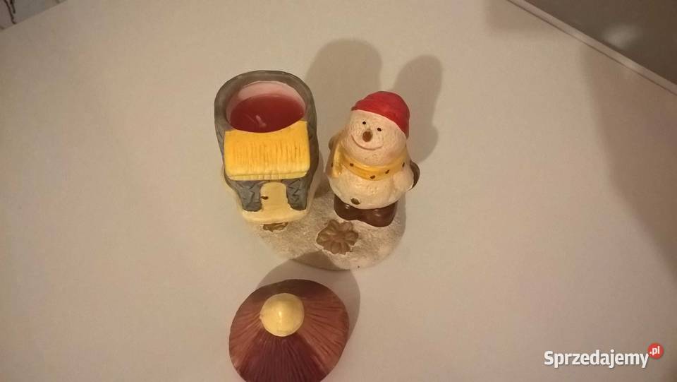figurka świecznik Domek z Bałwankiem dekoracja Dom i Ogród Puławy