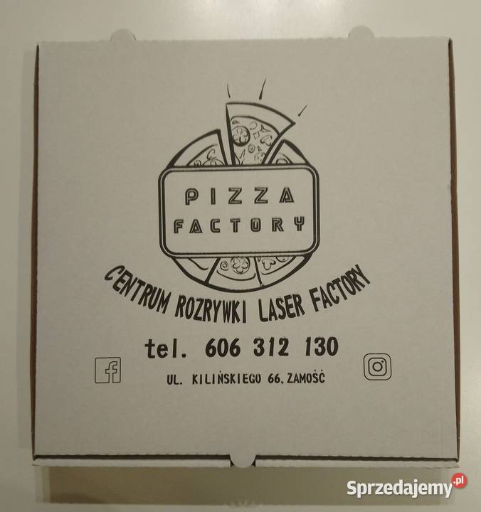 Karton pudełko na pizzę 36x36 z nadrukiem 100 lubelskie Lublin