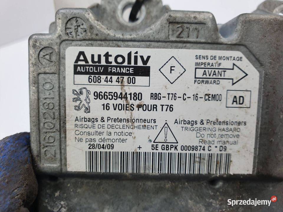 SENSOR AIRBAG PEUGEOT 308 CC 608444700 Lipno