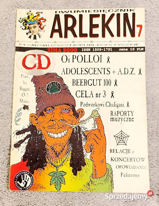 Arlekin 7 Zima 2000 Fanzine punk hardcore reggae sprzedam