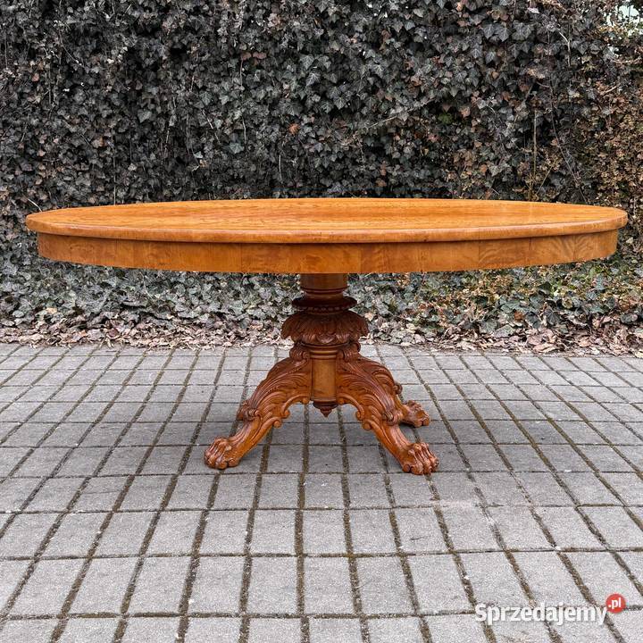 ARTexpert Stół stolik kawowy owalny Ludwik duży Dobrzany