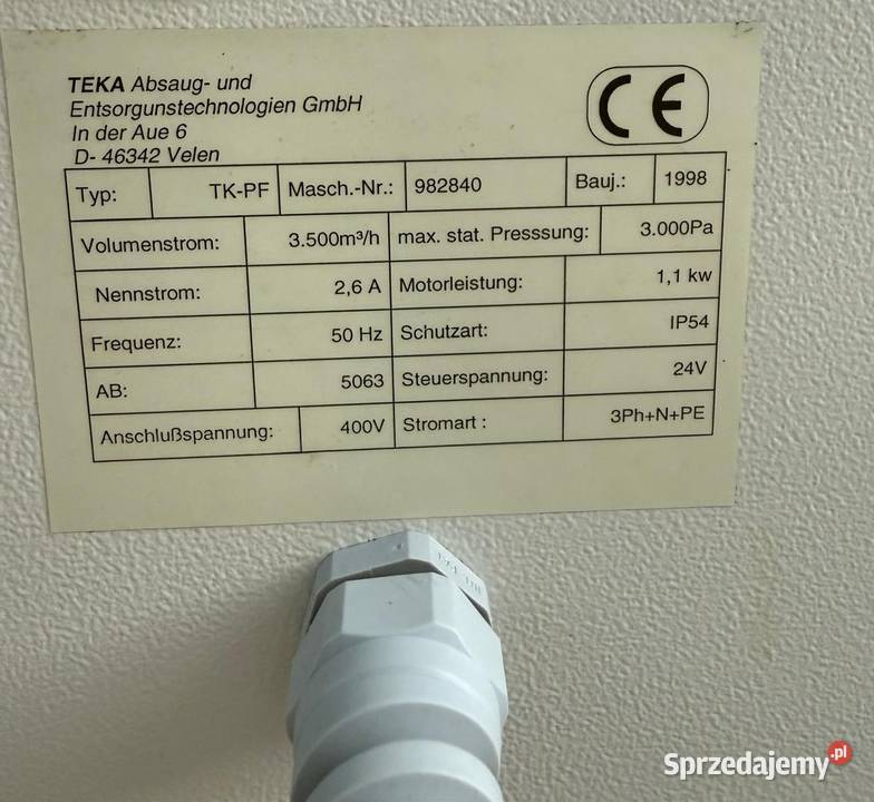 Odciąg dymów spawalniczych filtr samoczyszczący Zdziechowice sprzedam