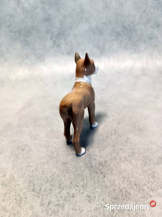 PORCELANOWA FIGURKA PSA Figurka Terrier Bokser Jawor