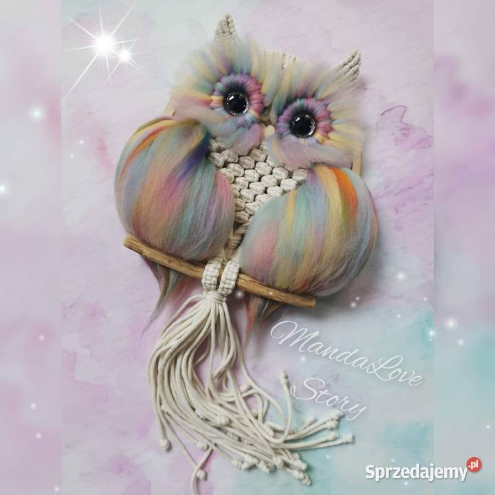 Sowa Makrama ręcznie robiona dolnośląskie Oława sprzedam