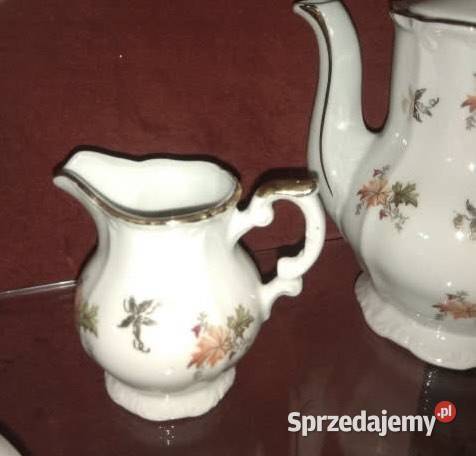 Serwis Miniaturka w jesienne kwiatuszki M Antyki, Sztuka, Kolekcje Gdańsk