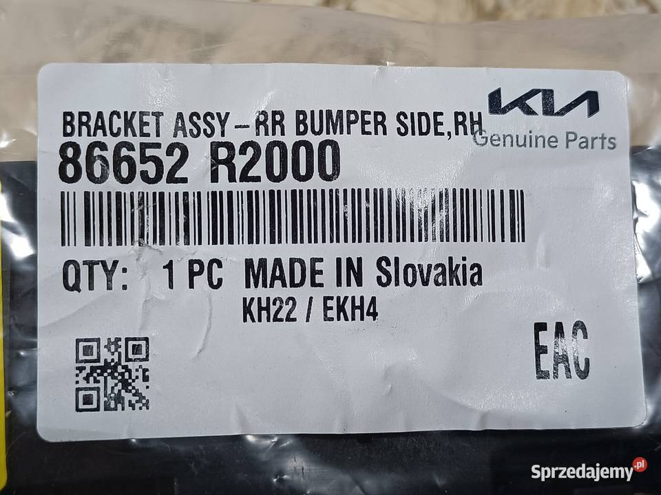 KIA SPORTAGE V ŚLIZG MOCOWANIE ZDERZAK PRAWY TYŁ Motoryzacja Pleszew