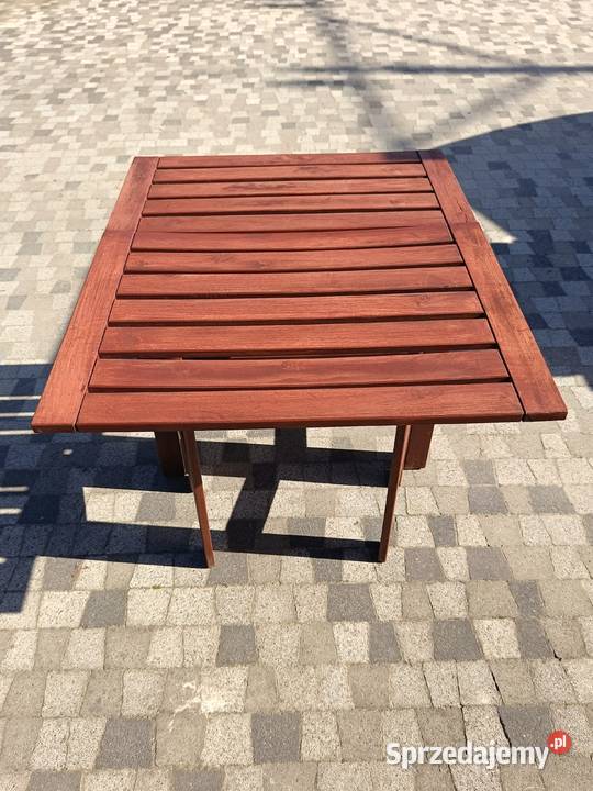 Stolik drewniany ogrodowy tarasowy rozkładany 72cm Lipno sprzedam