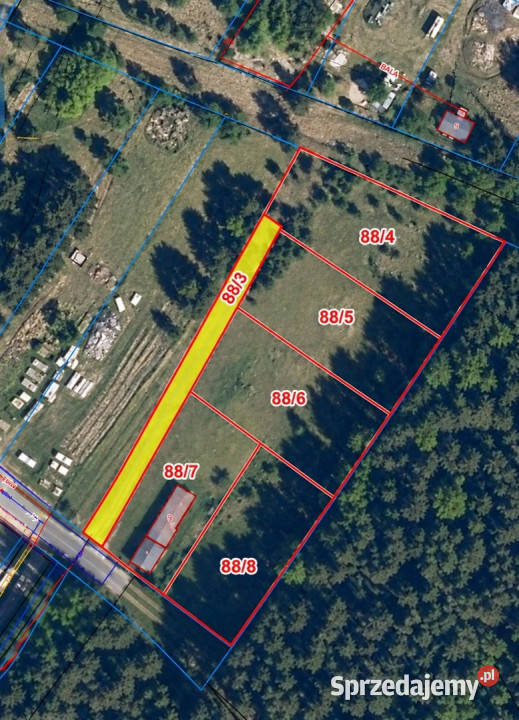 Działka Gryfice las Hossoland 8001200m