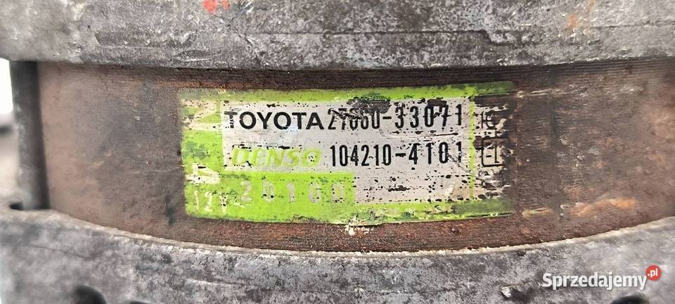 ALTERNATOR TOYOTA COROLLA E12 2706033071 Motoryzacja Lipno sprzedam