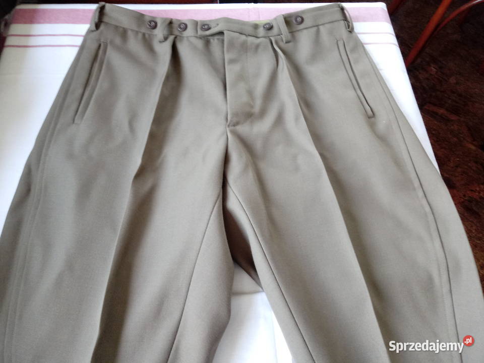 bryczesy spodnie oficerskie wojskowe KRWP wz92 Militaria Piotrówek