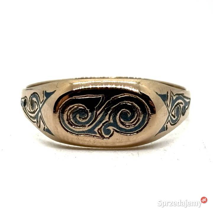 Złoty Sygnet Próby 583 209g Rozmiar 17 Różowe Sygnety Elbląg