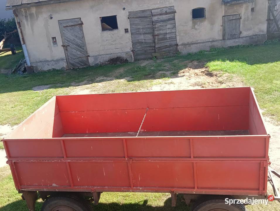 Przyczepa rolnicza D44B z 1987 roku z zapasowym nieuszkodzony łódzkie Borszyn