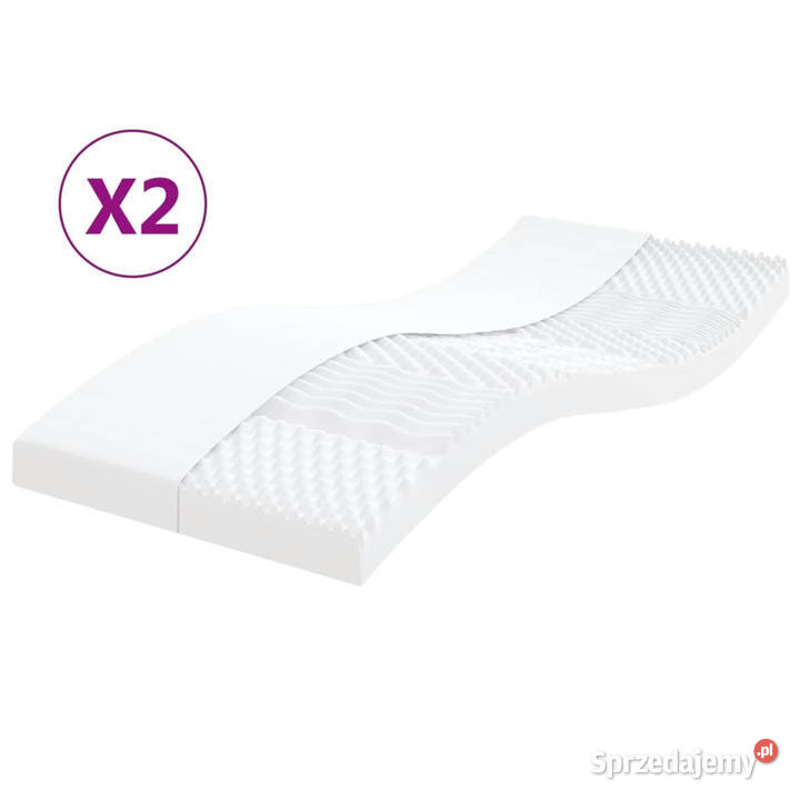 Materace piankowe 2 białe 90x200 7strefowe 20 Warszawa sprzedam