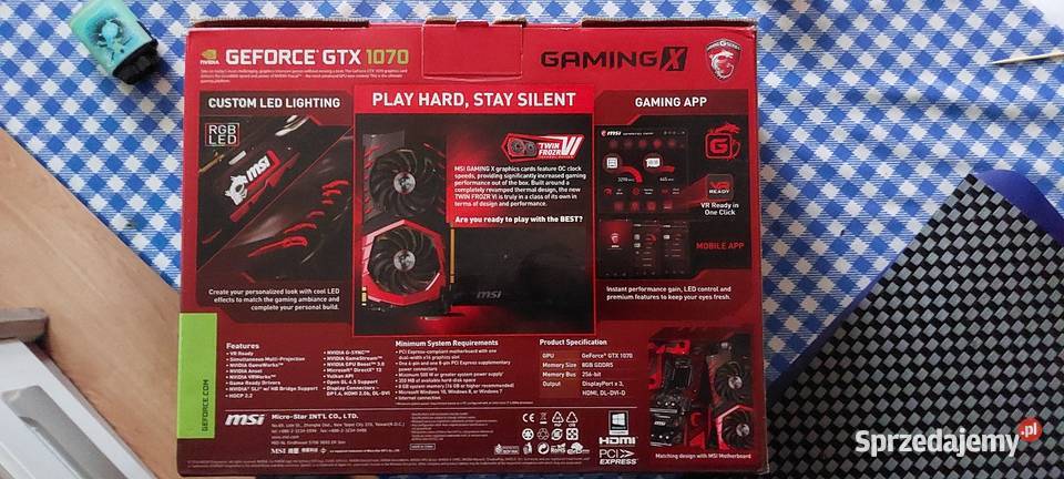 Karta graficzna GeForce GTX 1070 Gaming x 8gb Karty graficzne Włocławek