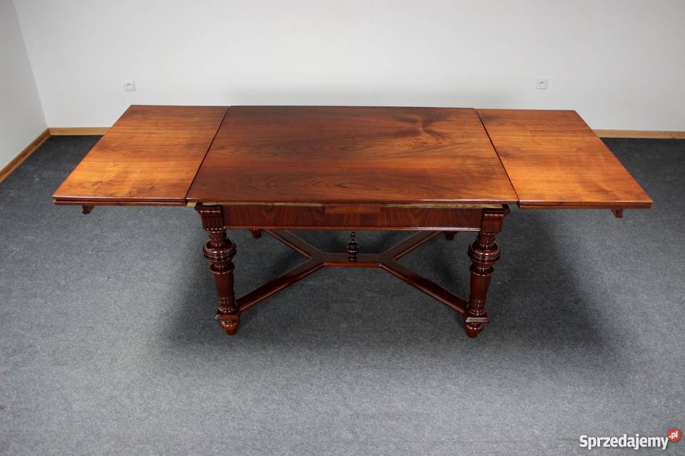 Eklektyczny duży stół rozkładany renowacji Zielonka sprzedam