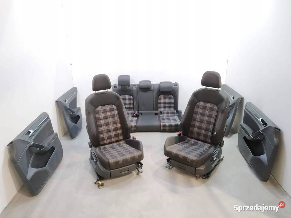 FOTELE PRZÓD KANAPA GTI CZERWONE GRZANE HB 5D