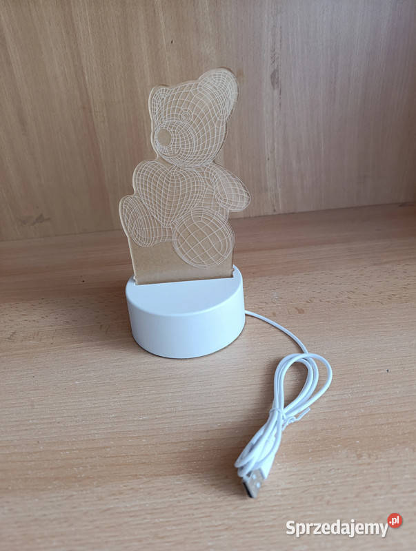 Lampka walentynki uspokającanocna Miś 3D lampka Pozostałe Zamość