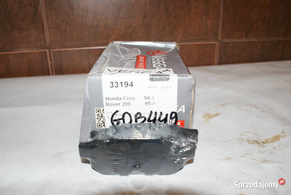 KLOCKI HAMULCOWE TYŁ V33194 HONDA CIVIC JAZZ CRX Białobrzegi