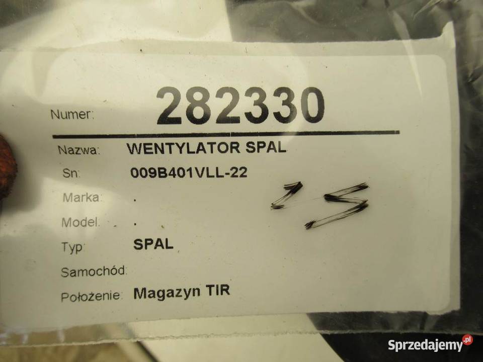 WENTYLATOR SPAL 009B401VLL22 WENTYLATOR
