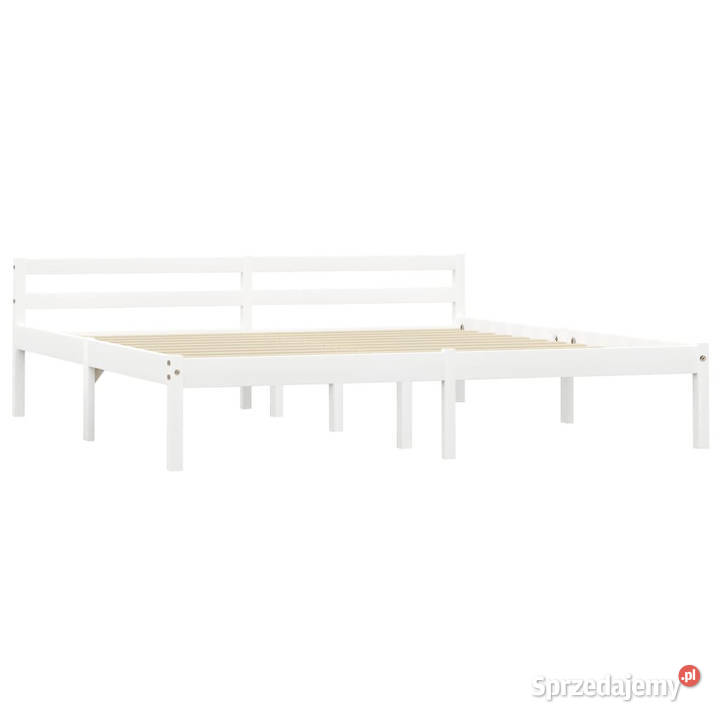 Rama łóżka biała lite drewno sosnowe 160 x 200 Warszawa