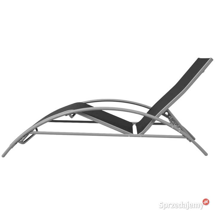 Leżak ogrodowy aluminiowy czarny WM42159 Warszawa