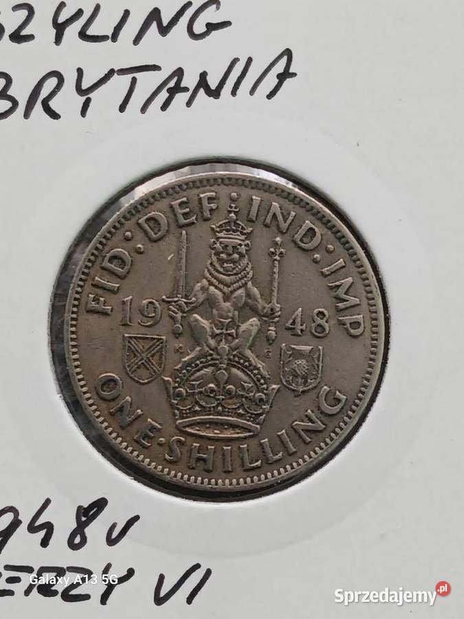 1 Szyling W Brytania 1948 r Jerzy VI Typ II Konin sprzedam