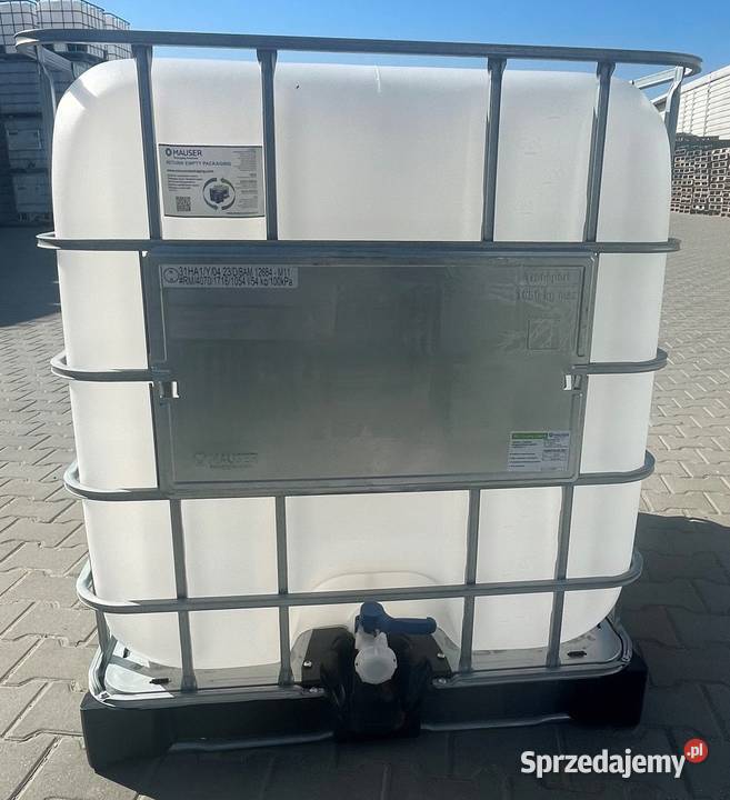 Kontener IBC zbiornik 1000 L RECO ze zgodnością Walichnowy