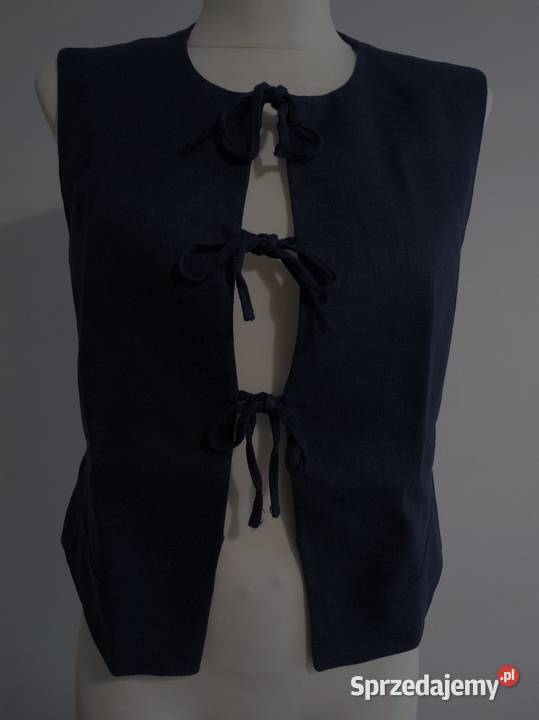 Kamizelka Garniturowa Lniana Len Wiskoza Marynarki i żakiety Łomża