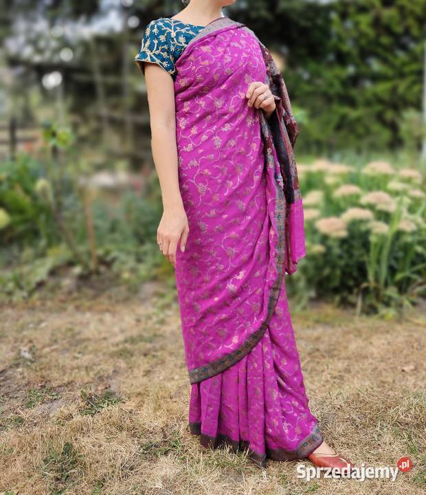 Piękne sari banarasi saree saari Indie Bollywood Szczecin sprzedam