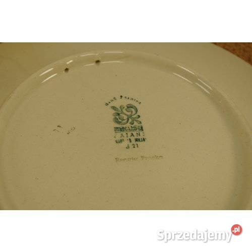 Talerz dekoracyjny Włocławek Fajans ręcznie Porcelana i szkło