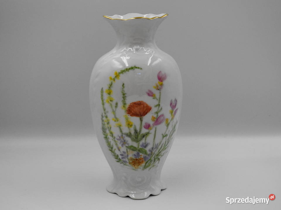 Piękny porcelanowy wazon sygnowany niemiecki