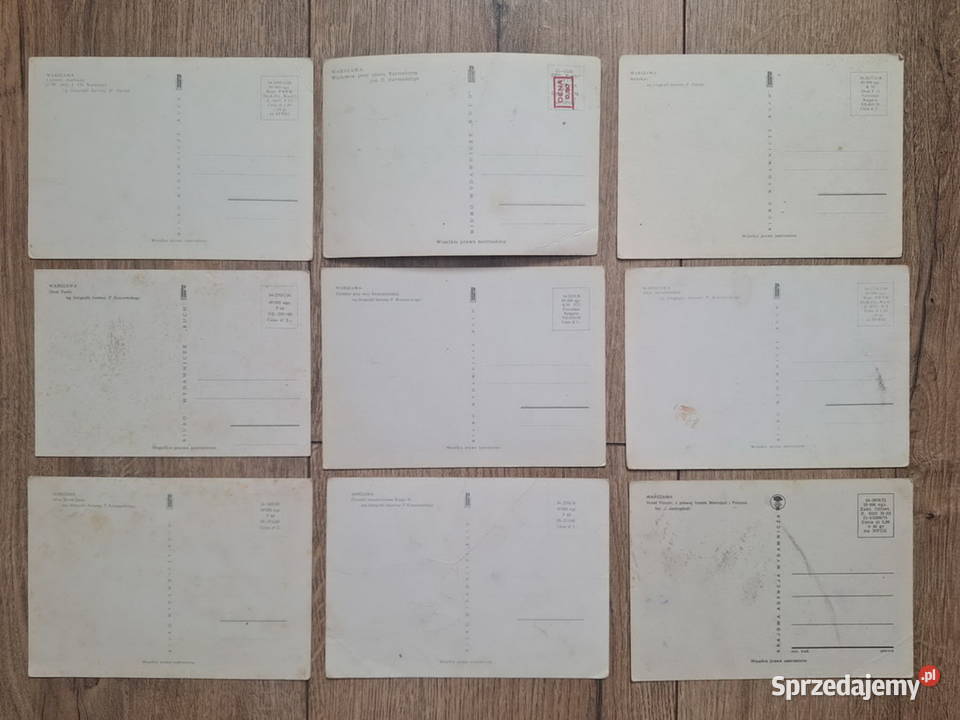 pocztówki widokówki Warszawa PRL 9 sztuk podkarpackie Krosno