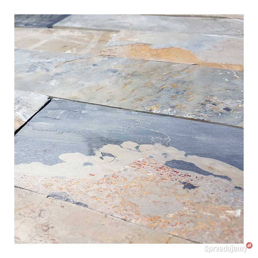 Płytki Łupek California Gold naturalny 30x10x1 Dom i Ogród Łódź