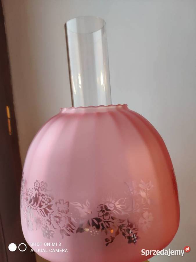 Ogromna wiktoriańska mosiężna lampa naftowa 3 Kraków