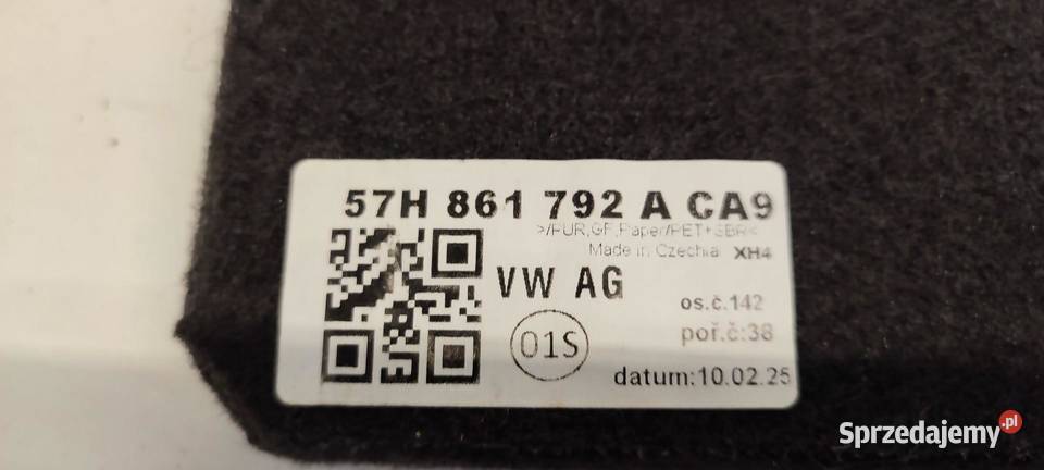 VW TAYRON LISTWA PODŁOGI BAGAŻNIKA 57H861792A Zestawy części blacharskich dolnośląskie