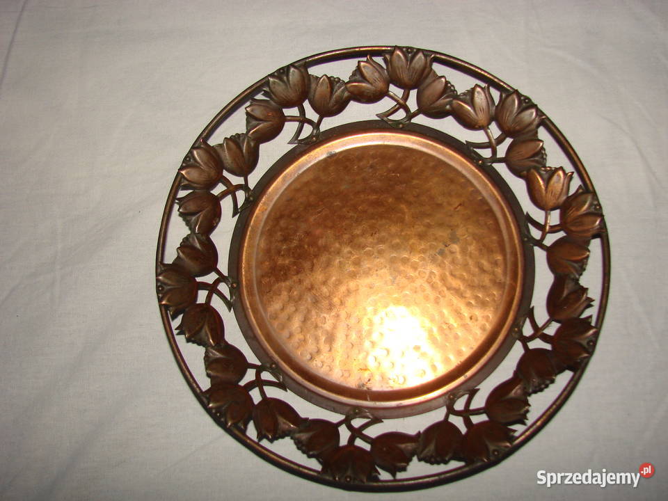 miedziana patera PRL Pruszcz Gdański