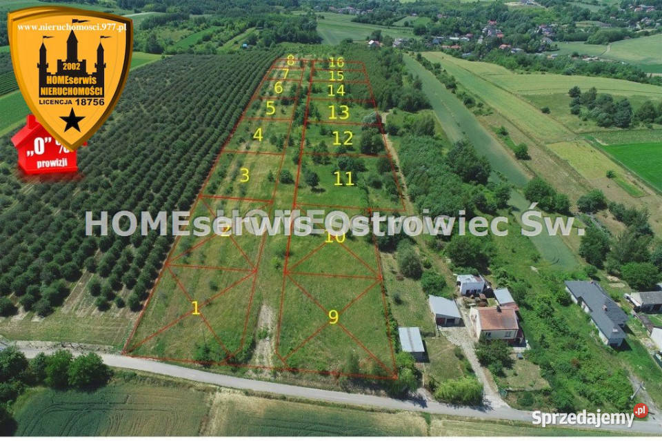 Działka 1250m2 Ostrowiec Świętokrzyski 75zł/m2 Grunty i działki