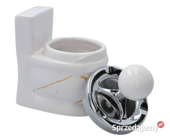 Biała Popielniczka w Kształcie Kibelka WC śląskie Ostrowy nad Okszą sprzedam