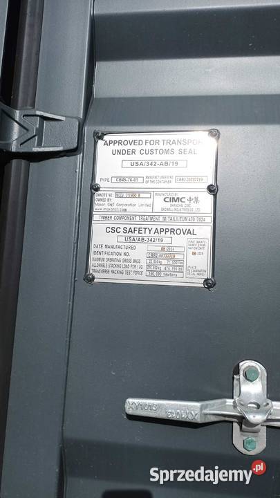 Kontener morski magazynowy 12 metrowy40HC Gdańsk